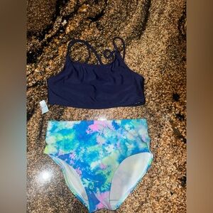 Cat & Jack Navy and Tie-Dye Bikini